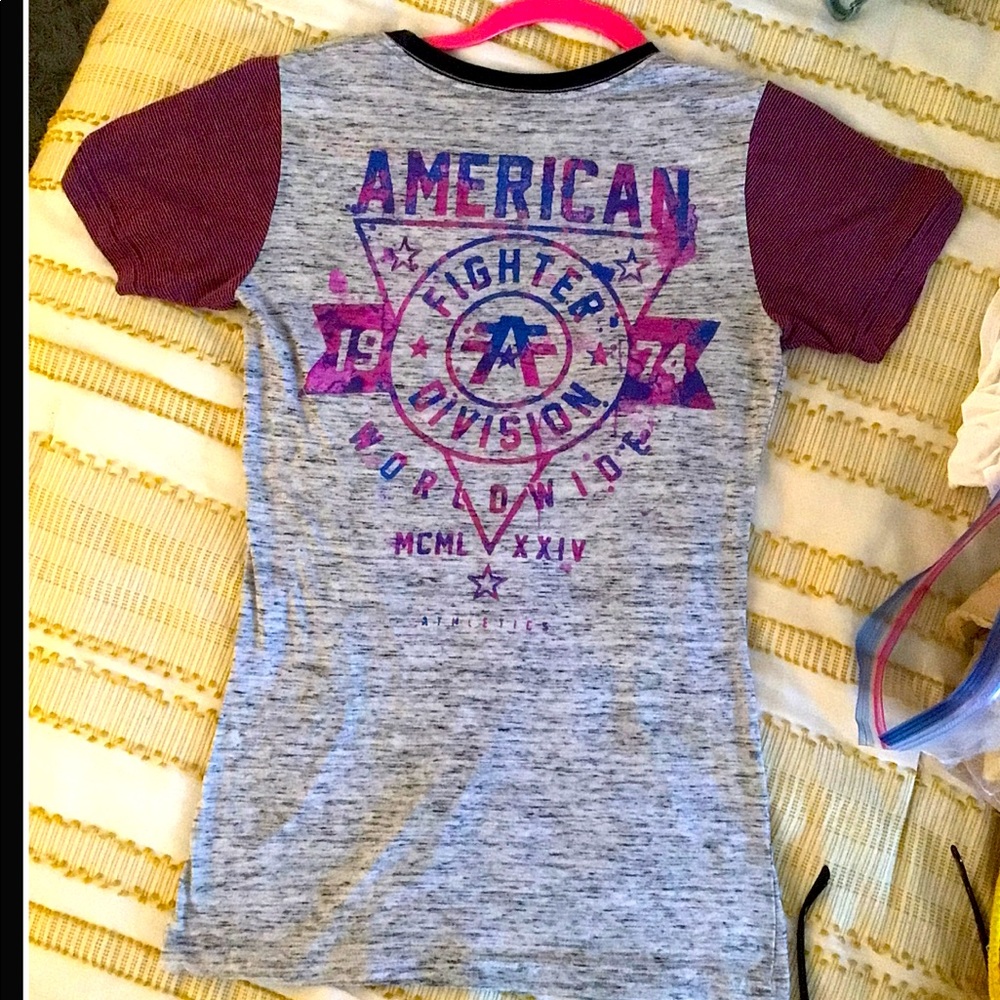 Womens Med Short Sleeve American Fighter Shirt